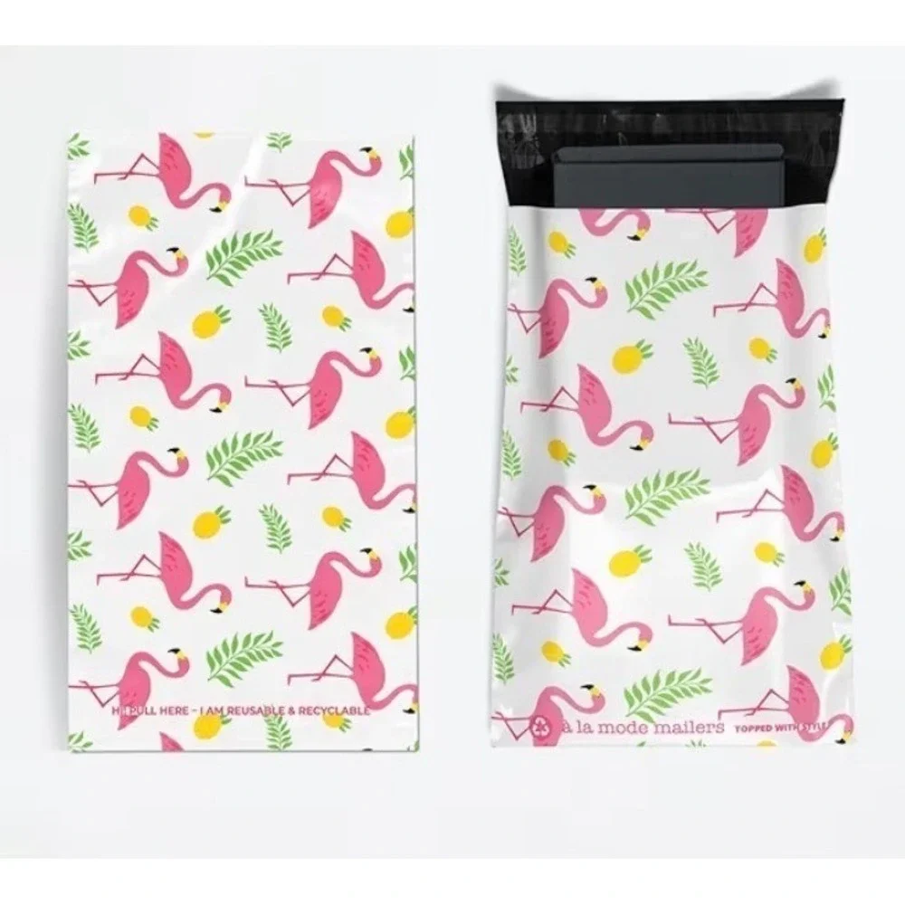 Flamingo Pineapple Mailer Shipping Bags 20 - 10x13 inch Reusable Waterproof